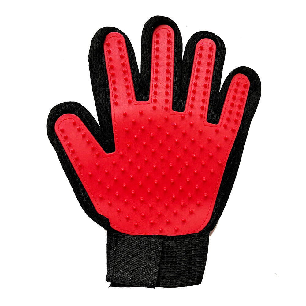 Pet Dog Cat Grooming Glove Deshedding Brush Fur Remover Mitt Left Right Hand