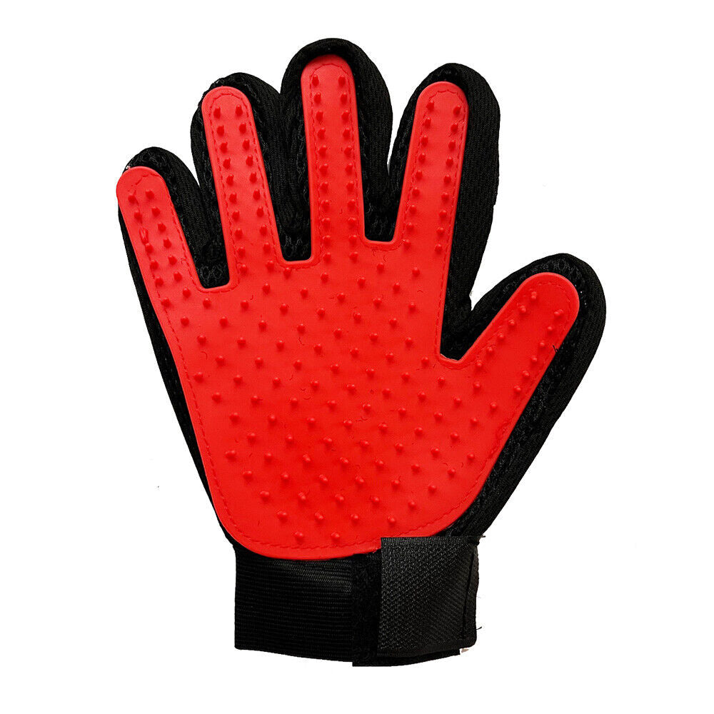 Pet Dog Cat Grooming Glove Deshedding Brush Fur Remover Mitt Left Right Hand