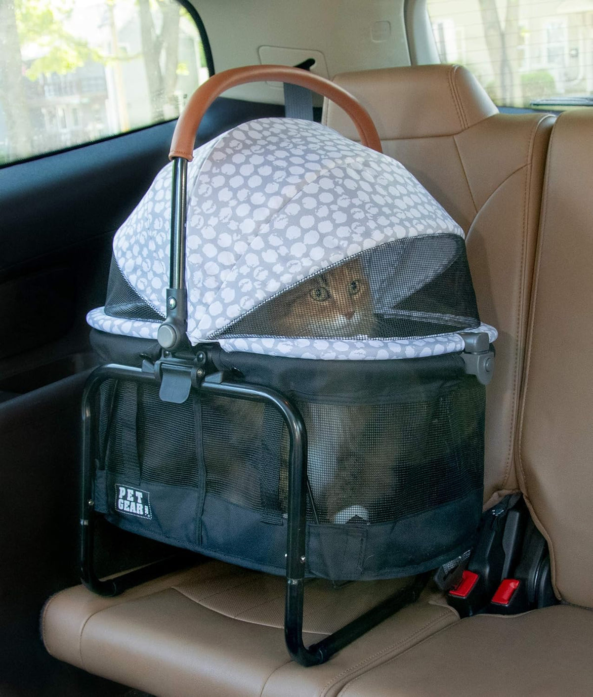 3-In-1 Travel System, View 360 Stroller Converts to Carrier and Booster Seat with Easy Click N Go Technology, for Small Dogs & Cats, Cloud Grey