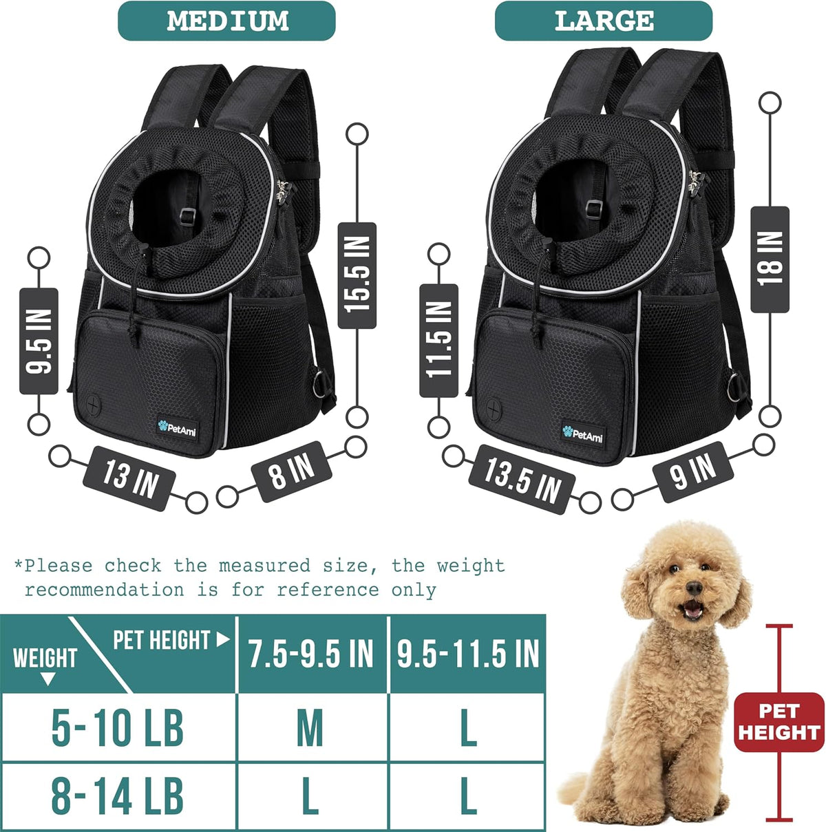 Front Carrier Backpack for Dogs and Cats